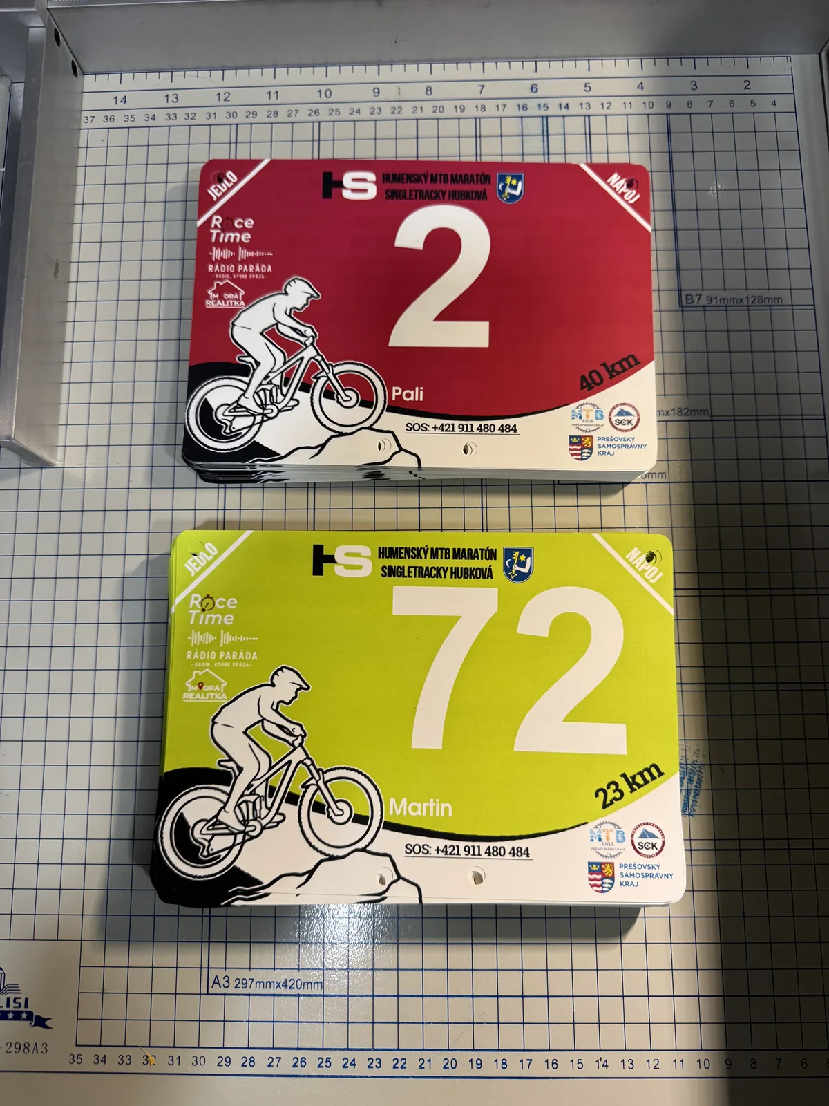 Vodeodolné a personalizované štartové čísla RaceTime pre MTB