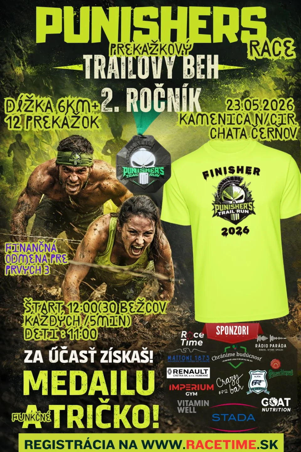 Punishersky trailový prekážkový beh 2026