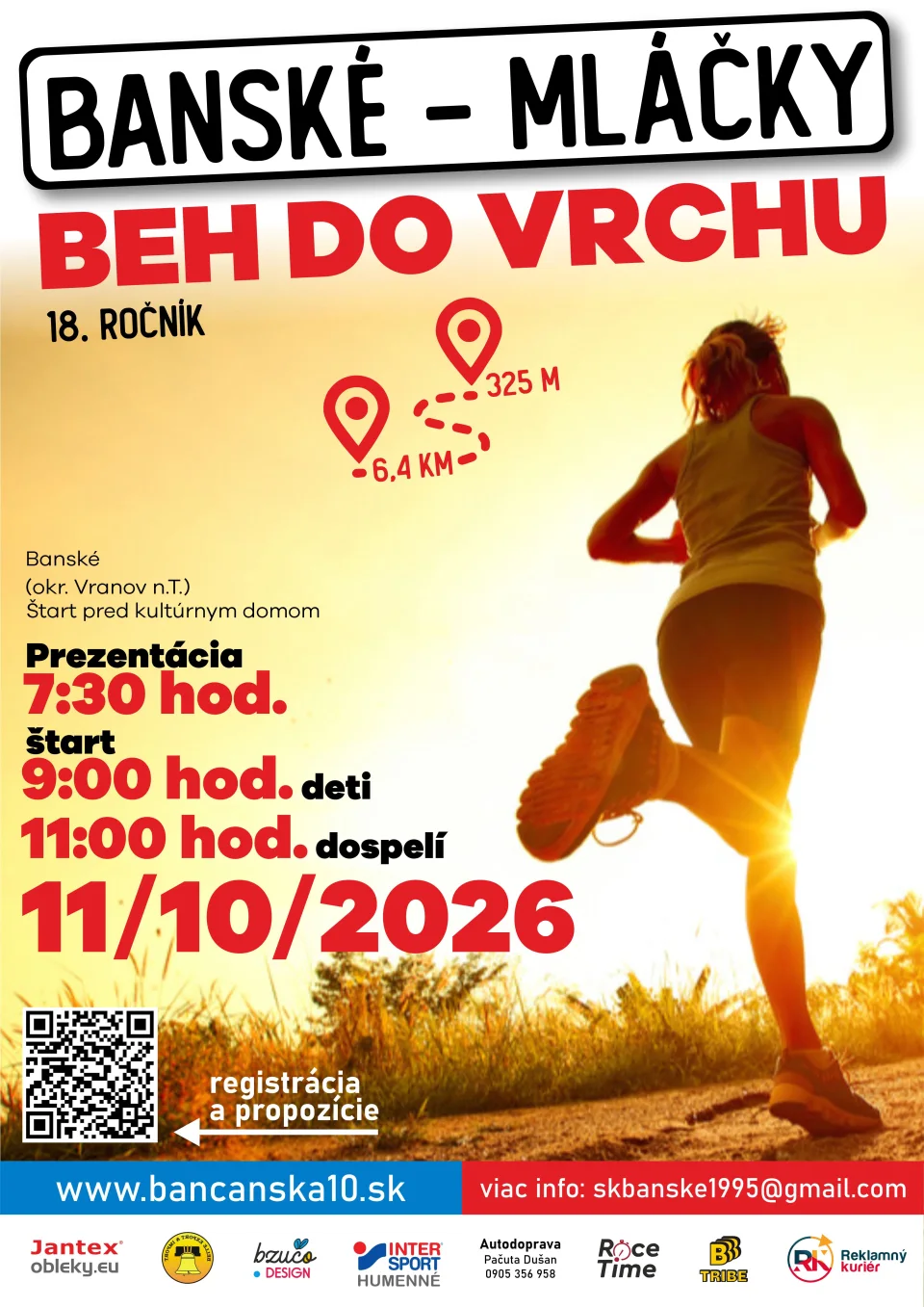 Banské - Mláčky 2026 - 18. ročník behu do vrchu