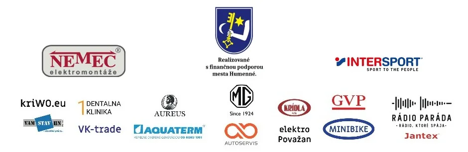Sponzori 2.ročník trailového behu v oblasti Hubková