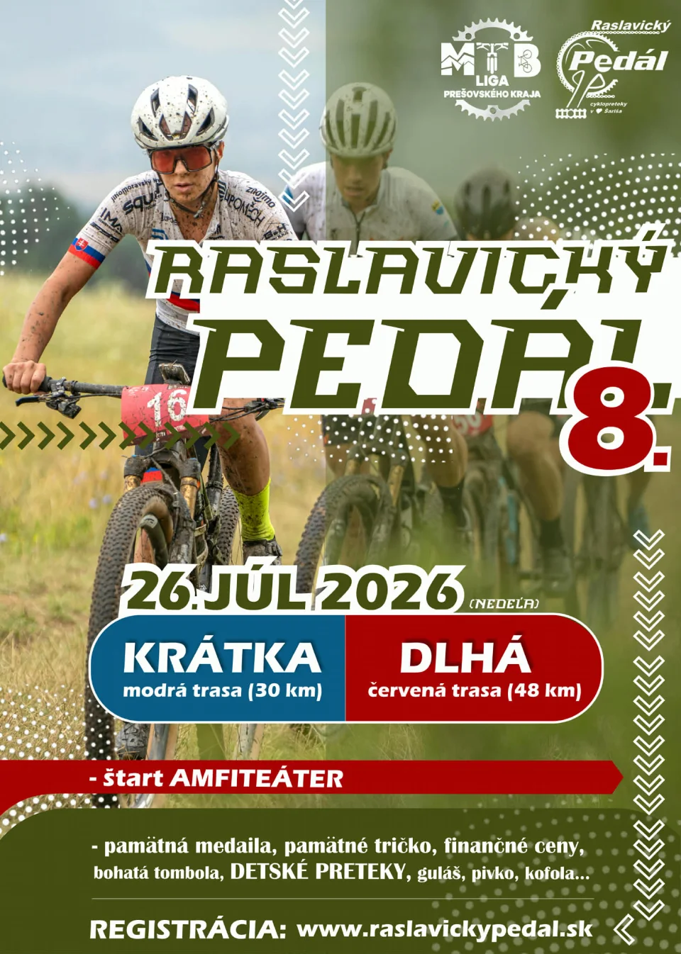 Plagát podujatia 8. ročník Raslavický Pedál