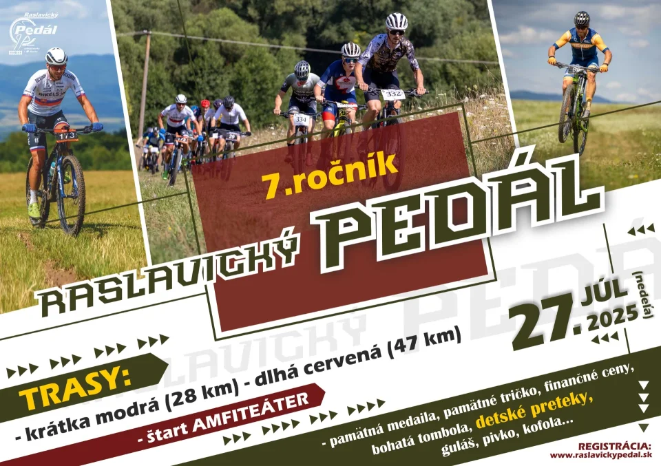 Plagát podujatia 7. ročník Raslavický Pedál