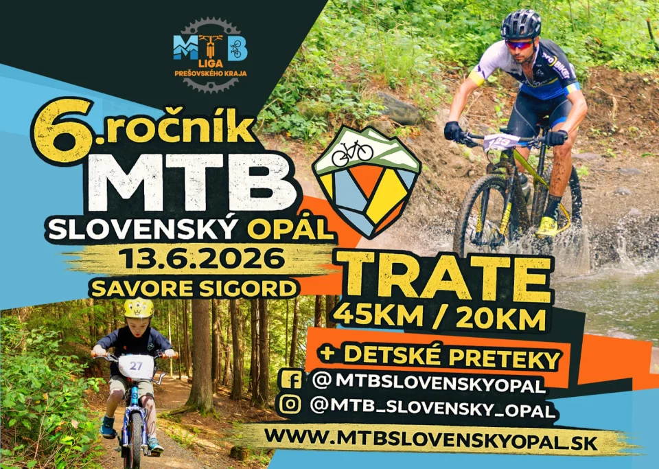 Plagát podujatia 6. ROČNÍK MTB SLOVENSKÝ OPÁL