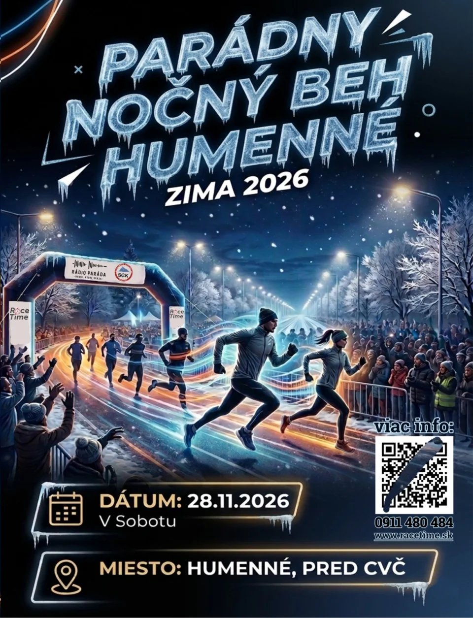 PARÁDNY NOČNÝ BEH HUMENNÉ – ZIMA 2026