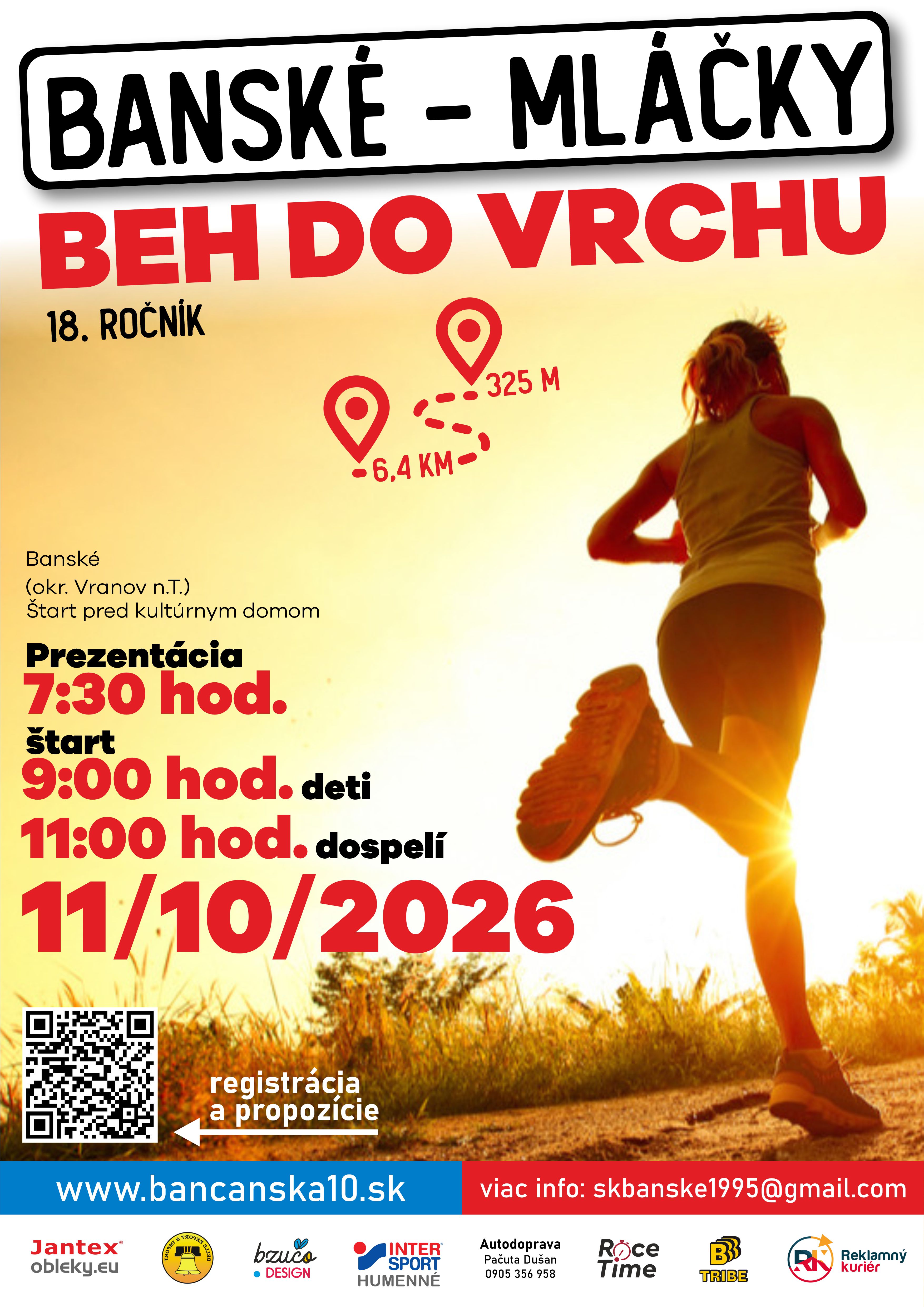 Banské - Mláčky 2026 - 18. ročník behu do vrchu